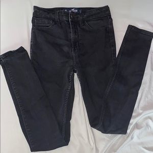 hollister black high rise skinny jeans